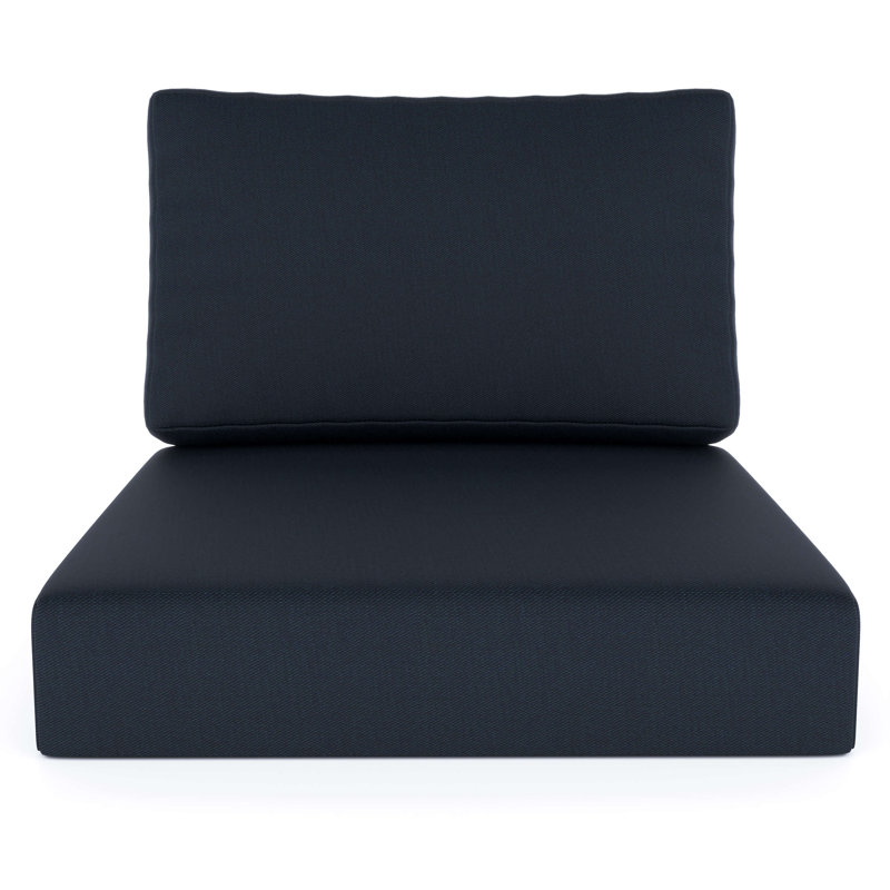 Amala Sunbrella® Outdoor Deep Seating Cushion, Sunbrella® Canvas Navy , 28.5" W x 28.5" D