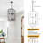 8-Light Black Geometric Cage Chandelier, Adjustable Height-128940662