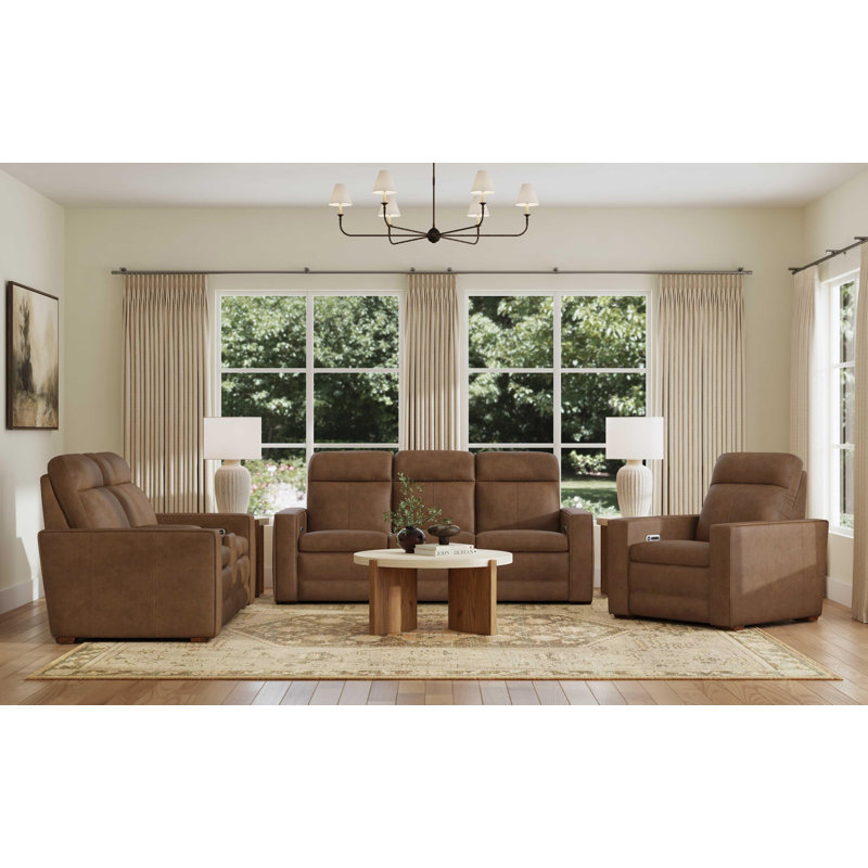 Fauteuil inclinable électrique avec appui-tête électrique Windsor, Brun