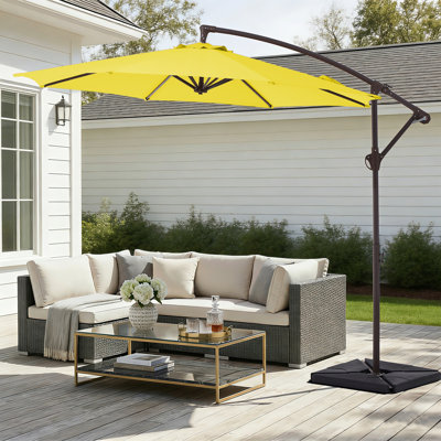 Beeram 120'' Round Cantilever Umbrella with Counterweight
