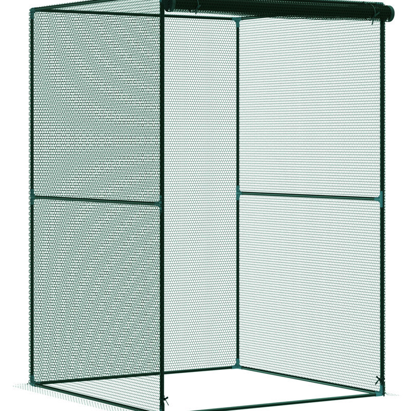4' X Backyard Crop Protection Enclosure, - , Zippered Door, Strong Steel Frame, Mesh For Plant Security Tent, Access, To Plants From Intruders & Weather
