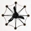 Ventilateur de plafond lustre Dia