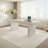 Cream-style minimalist desk with four drawers-1691291927