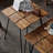 Retro Walnut Solid Wood Square Coffee Table