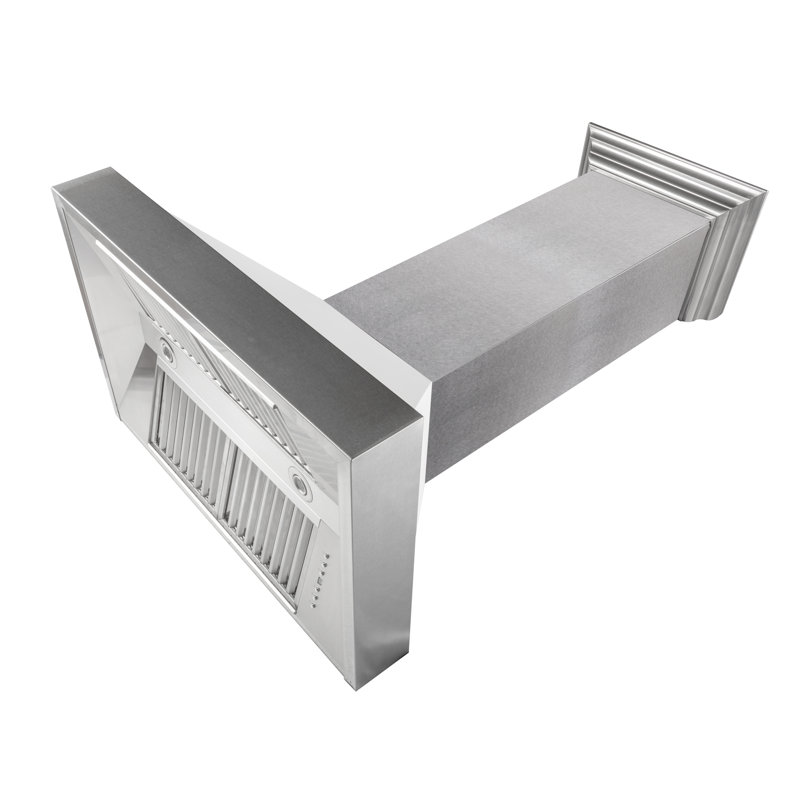 36" Fingerprint Resistant Stainless Steel Range Hood with Fingerprint Resistant Shell (8654SN-36), White Matte