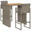 Latitude Run Bar Set with Wicker/Rattan Frame