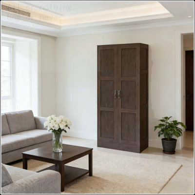 Armoire de rangement autoportante - H 70,75 po avec portes à fermeture en douceur
