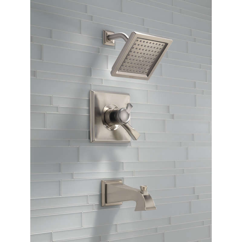 Dryden Pressure-Balanced Tub and Shower Faucet with Monitor, Stainless Steel