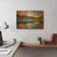 «Red Mountain Reflections» par Darren, art mural en métal doré blanc, 16 po x 12 po-813649653