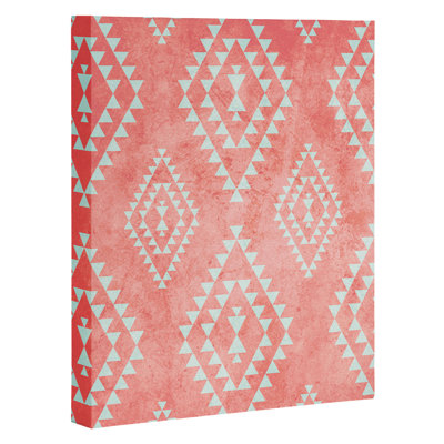 «Dani Mint and Coral Tribal Pattern», impression