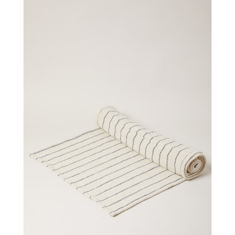Maine Handmade Striped Table Runnner, Navy