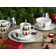 Luna 16 Piece Porcelain China Dinnerware Set - Service for 4