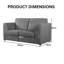 3 Seater Corduroy Sofa-1118796534