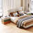 19.6'' W Nightstand With Rotating Storage, Bedside Table With 3 Drawers, Modern End Table, No Assembly Required