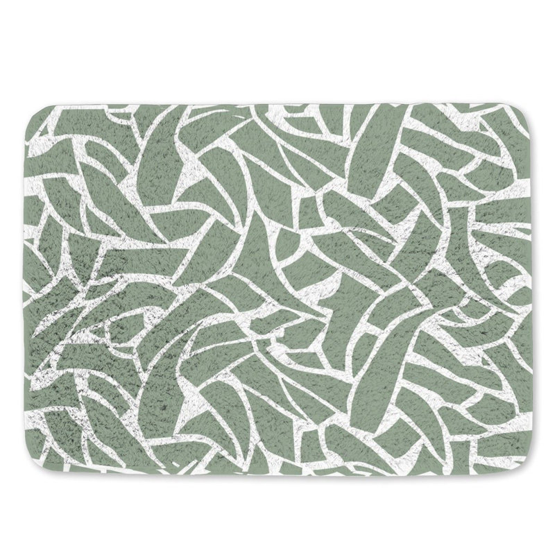 Ingeruth Microfiber / Microsuede Non-Slip Bath Mat, 17"W x 24"L