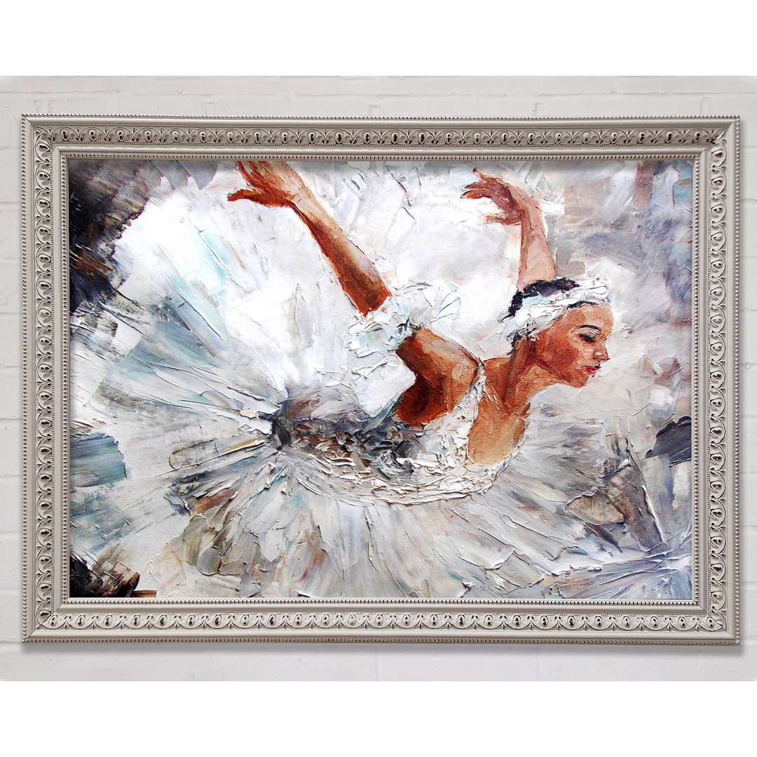 Hortence White Ballerina 2 Gerahmter Druck Wandkunst