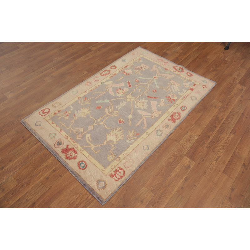 Tapis turc transitionnel Oushak en laine 3 x 5