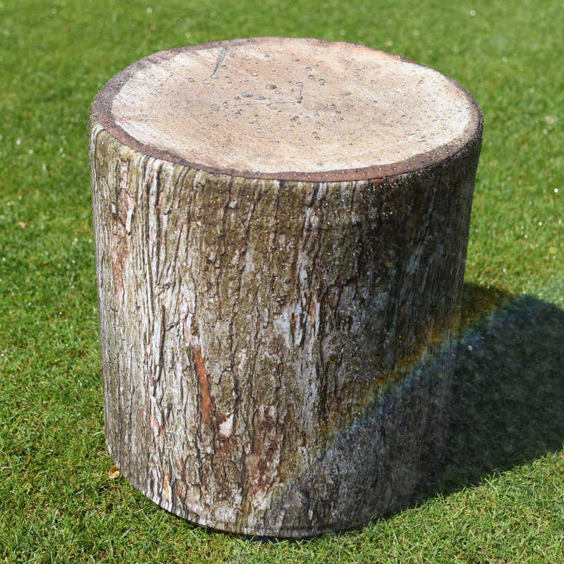 Cvetin Upholstered Pouf, Natural Wood 100% Polyester