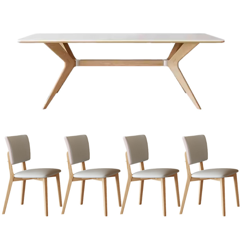 Ensemble de table de salle à manger rectangulaire, H 29,52 po x L 70,86 po x l 35,43 po