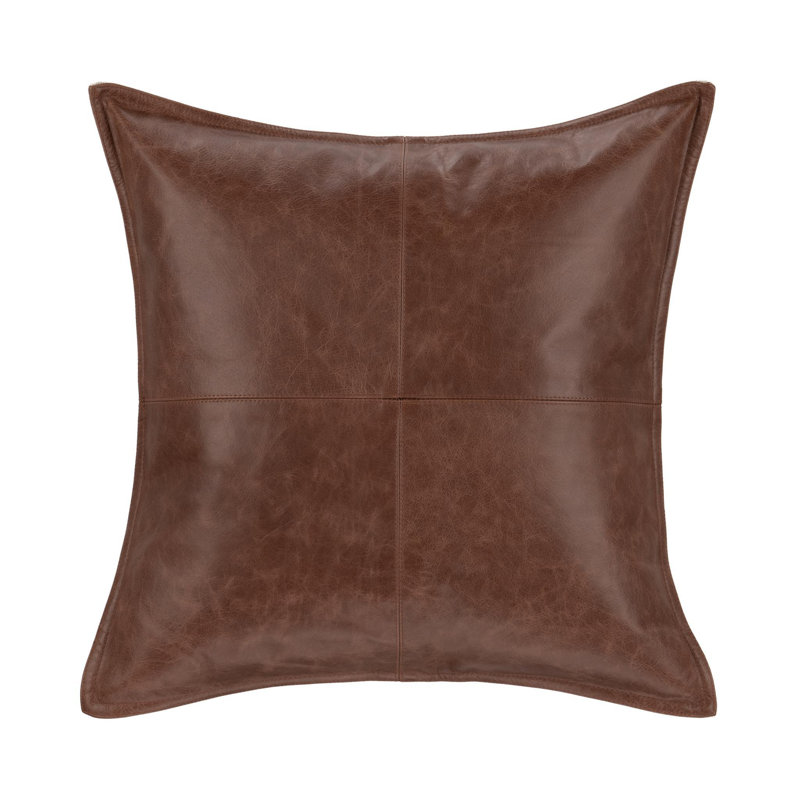 Cutler Throw Pillow Cover & Insert, Cocoa, Square 18"
