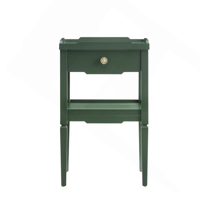 White 1-Drawer Nightstand