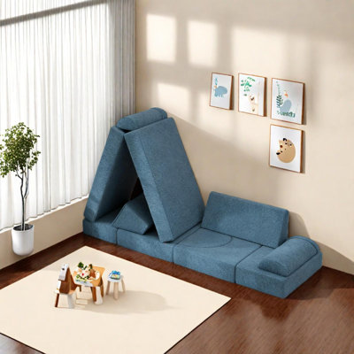Ensemble 12 pièces de blocs de jeu en mousse pour tout-petits avec housses amovibles pour un jeu intérieur créatif