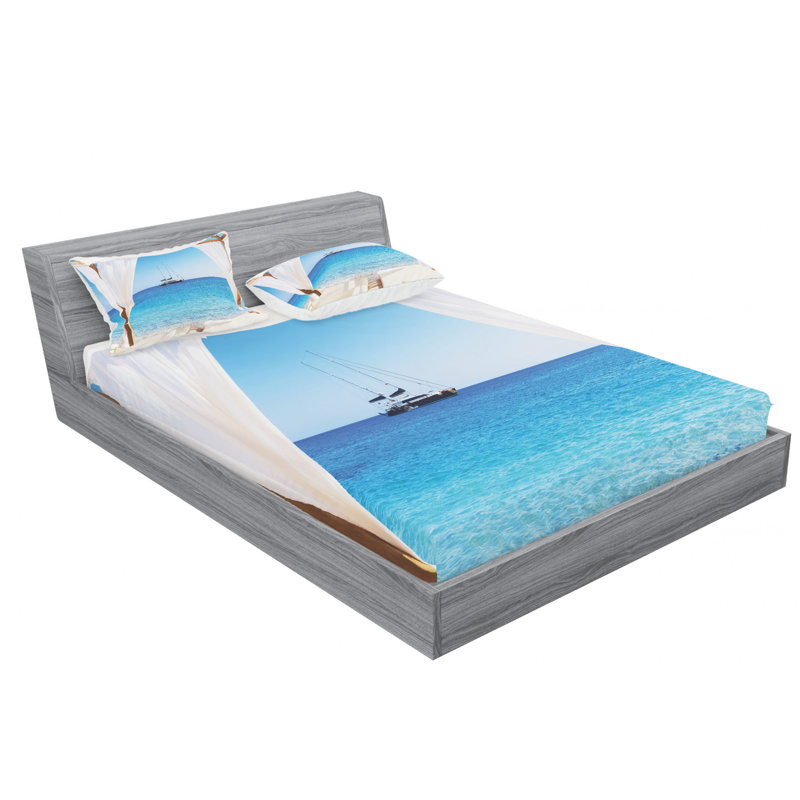 Microfiber Sheet Set, Queen Sheet Set with Fitted Sheet