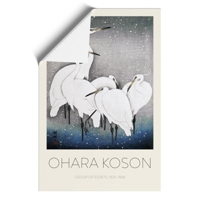 Group Of Egrets by Ohara Koson - No Frame Painting