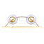 Honorina 6.5 In. 2 Light Gold Vanity With Opal Glass Shade