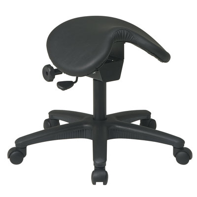 Adjustable Height Ergonomic Stool with Removable Casters/Wheels