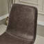 Chaise d'appoint moderne rembourrée avec siège en similicuir et base en métal noir, ensemble de 4-92078037