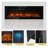 Electric Fireplace Recessed And Wall Mounted, Fireplace Heater With Touch Screen And Remote Control, Adjustable Flame Color, 750w/1500w-3671307-3671306