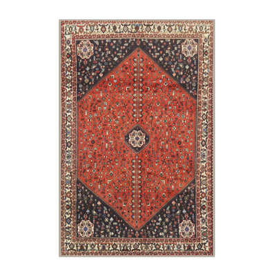 Tapis traditionnel mehroon/noir/bleu Ancel