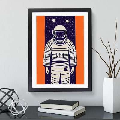 Astronaut Pop Art No.7 1 Piece Single Picture Frame Wall Art