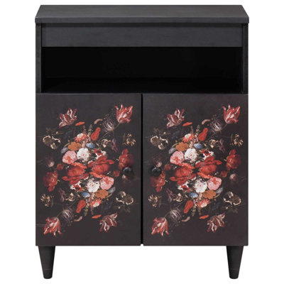 Solid Wood Rectangle Accent Cabinet
