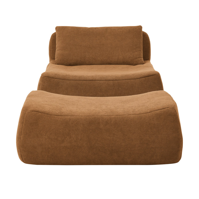 Grand fauteuil à billes Bean Bag Chair, Chenille brun