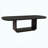 Burnished black and cream 9-piece rectangular dining table set