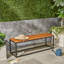Banc industriel en bois et métal Jeco-131435268