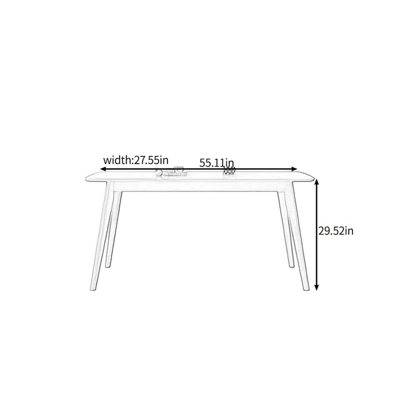 Quality solid wood dining table, 29.52"H x 55.11"L x 27.55"W