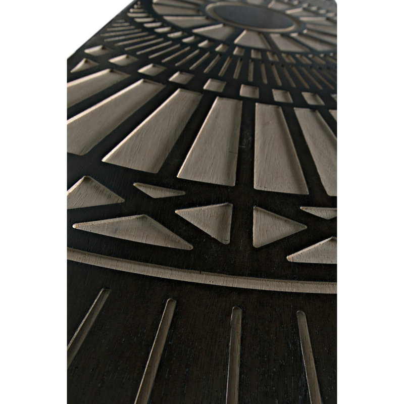 Tutankhamun 81'' Glass Top Console Table