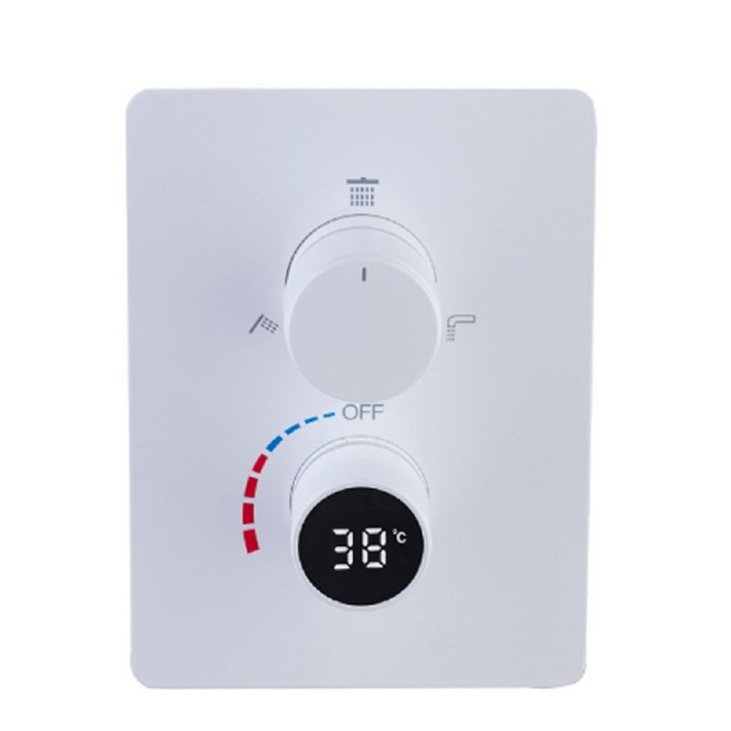 Mélangeur de douche numérique intelligent à DEL 3 fonctions Rimini - Contrôle thermostatique avec design moderne