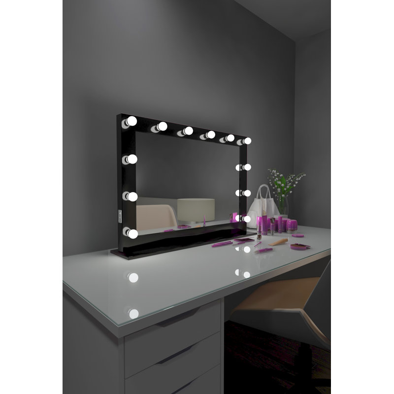 Miroir de maquillage/rasage Hollywood, Noir, 6000