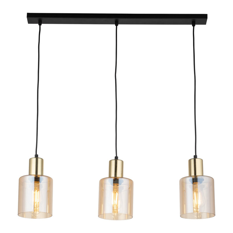 Azeem 3 - Light Kitchen Island Pendant, Gold/Brown