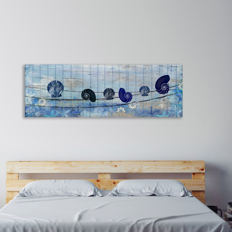 Coastal Shells by Kimberly Allen - Wrapped Canvas Panoramic Print, 30cm H x 91cm W x 4cm D