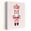 Festive Pink Nutcracker Abstract Contemporary Winter Wall Art Print 1 Piece Wrapped Canvas Wall Art-230837307