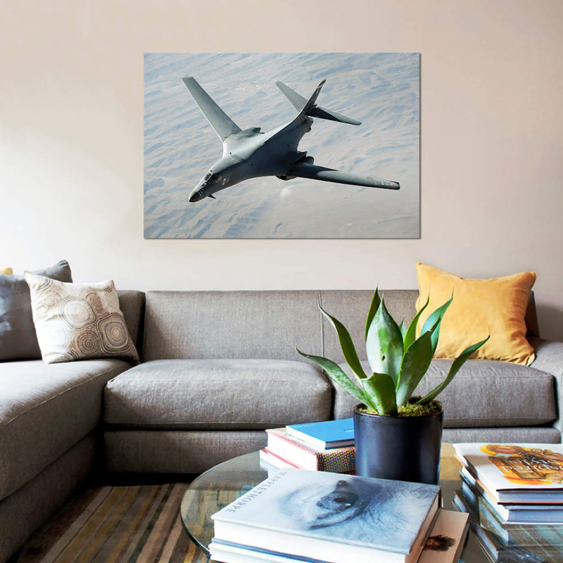 Reproduction de photo sur toile « a us air force b-1b lancer on a combat patrol over afghanistan », Toile tendue