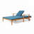 Patio Wood Double Chaise Lounge
