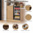 Large Coffee Bar Cabinet With Fridge Space, Mini Fridge Cabinet With Wine Storage,refrigerator Stand Buffet Sideboard Table Liquor Wine Cabinet For Kitchen Dining Room-962750220