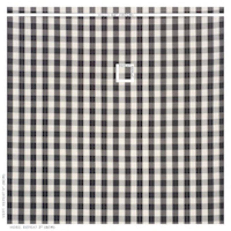 Camden Cotton Check Fabric, Black