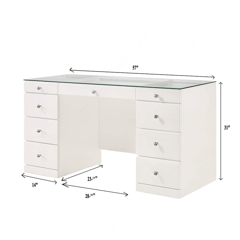 Meuble-lavabo 1 pièce 1 pièce Glam, Blanc